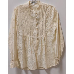 Coldwater Creek PXS Meditation, Bibbed, Hippie Blouse